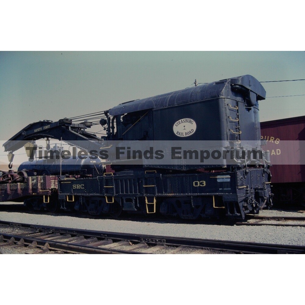 1980s 35mm Slide Trains - Strasburg Rail Road's "Big Hook" crane